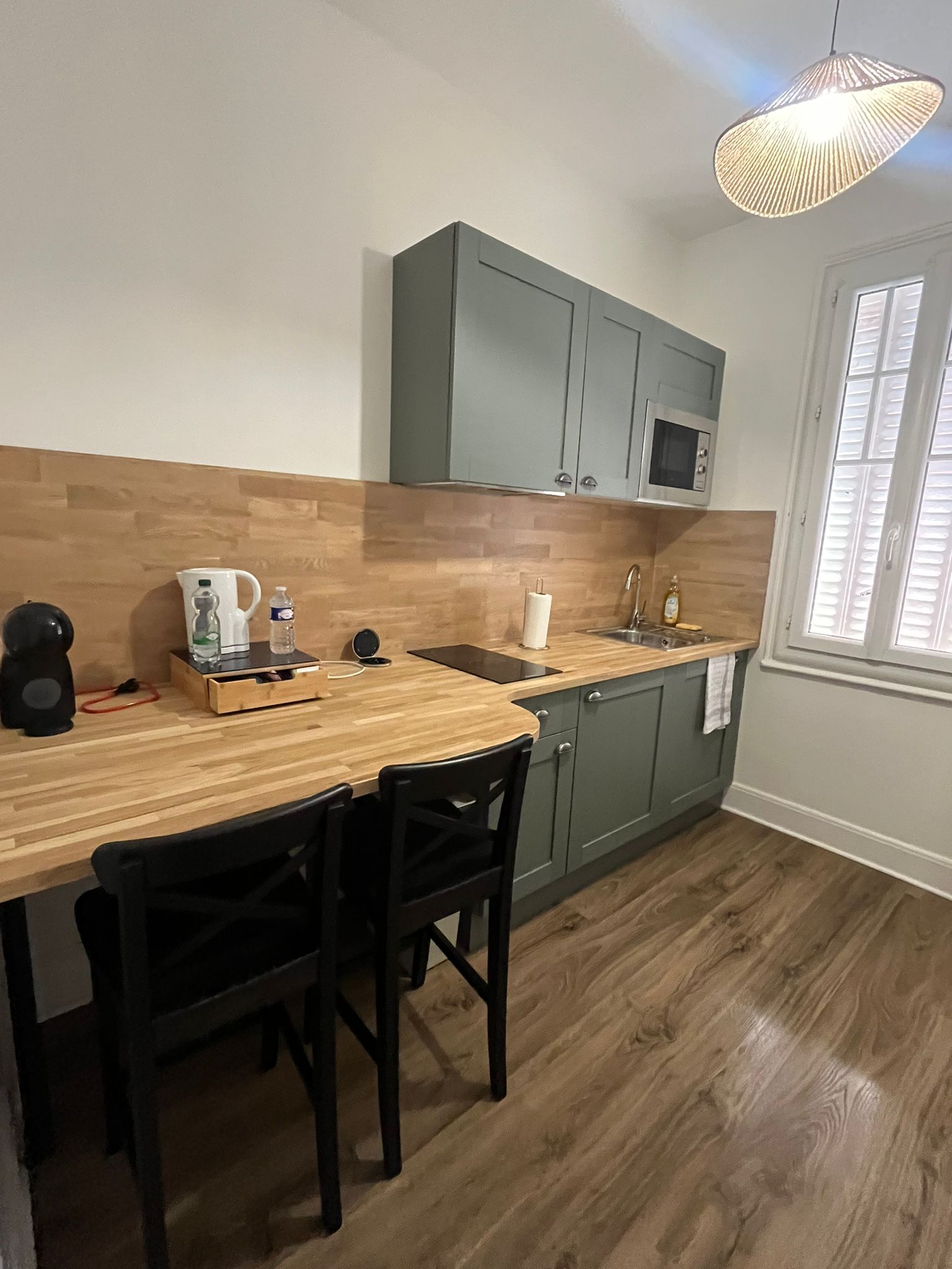 Cuisine équipée de l'appartement N°11 à Vichy