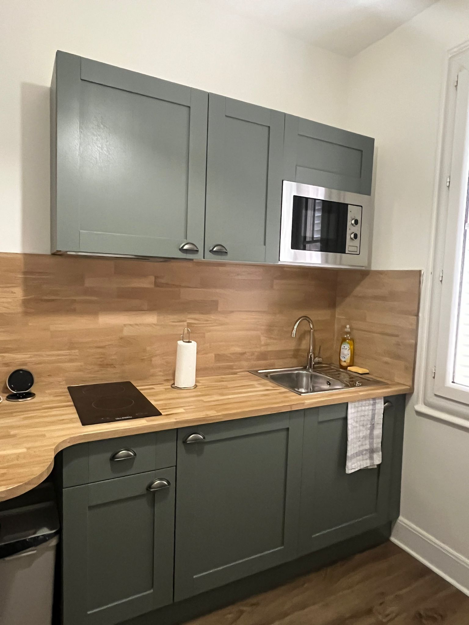 Coin cuisine de l'appartement N°11 Les Sources Vichy